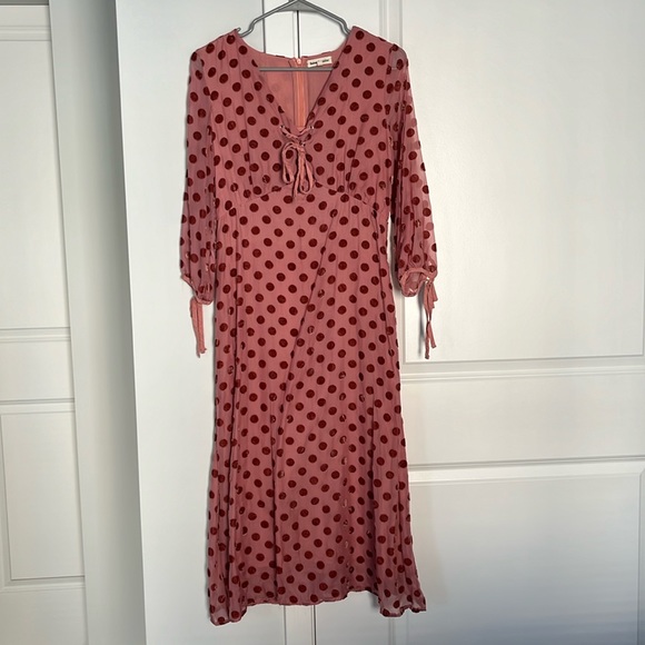 ModCloth/Saint Geraldine pink lace up dress - Picture 2 of 4